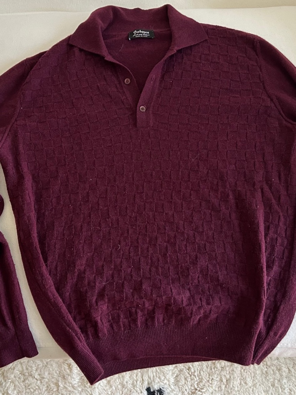 Barbanera burgundy sweater polo